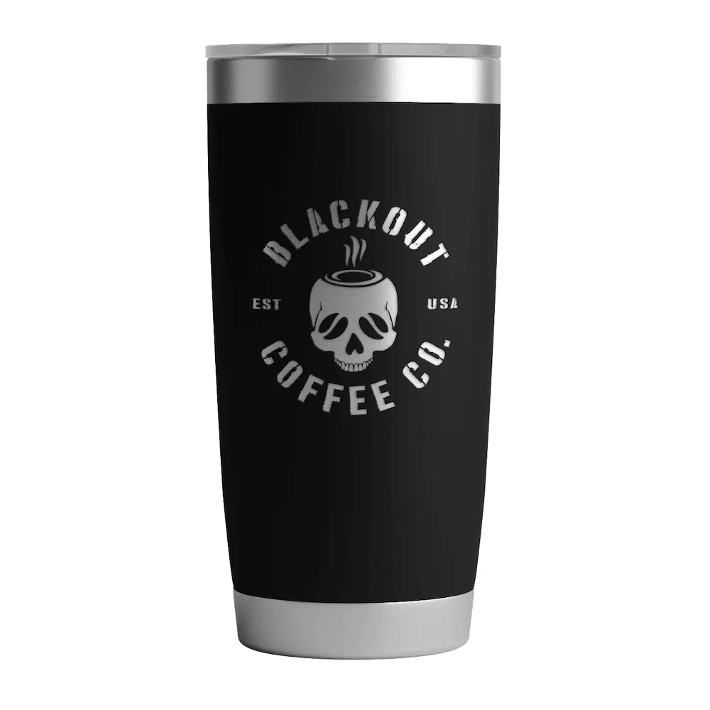 20 OZ Tumbler w/ Logo & US Flag In Black