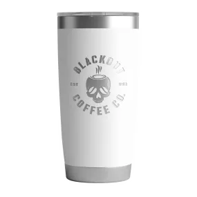 20 OZ Tumbler w/ Logo & US Flag In White