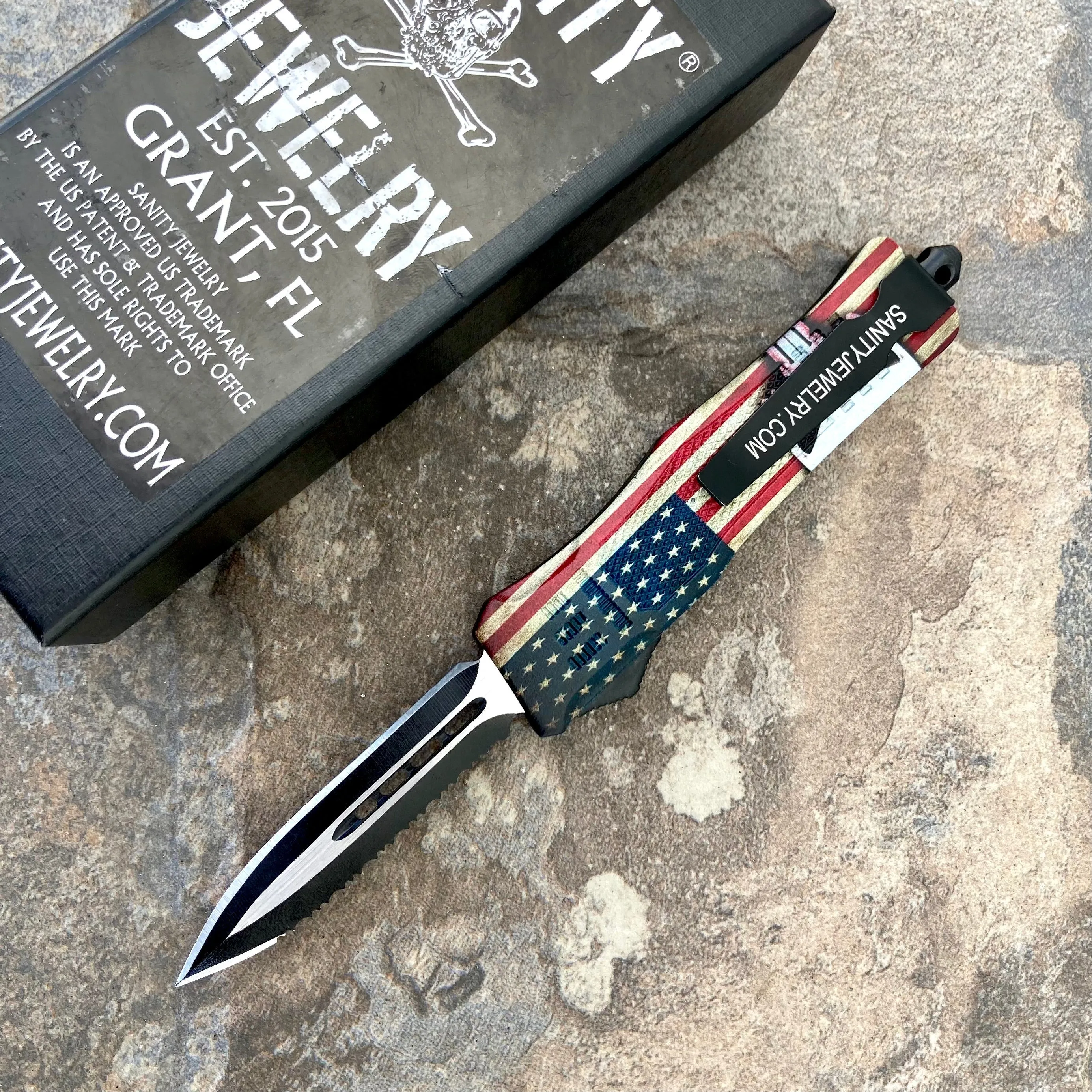 7” Frank Nitti - Double Sided Skull Serrated - Small - SPUNDS
