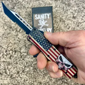 8.5” Frank Nitti - Tanto Skull Serated - Medium - MPUNTS