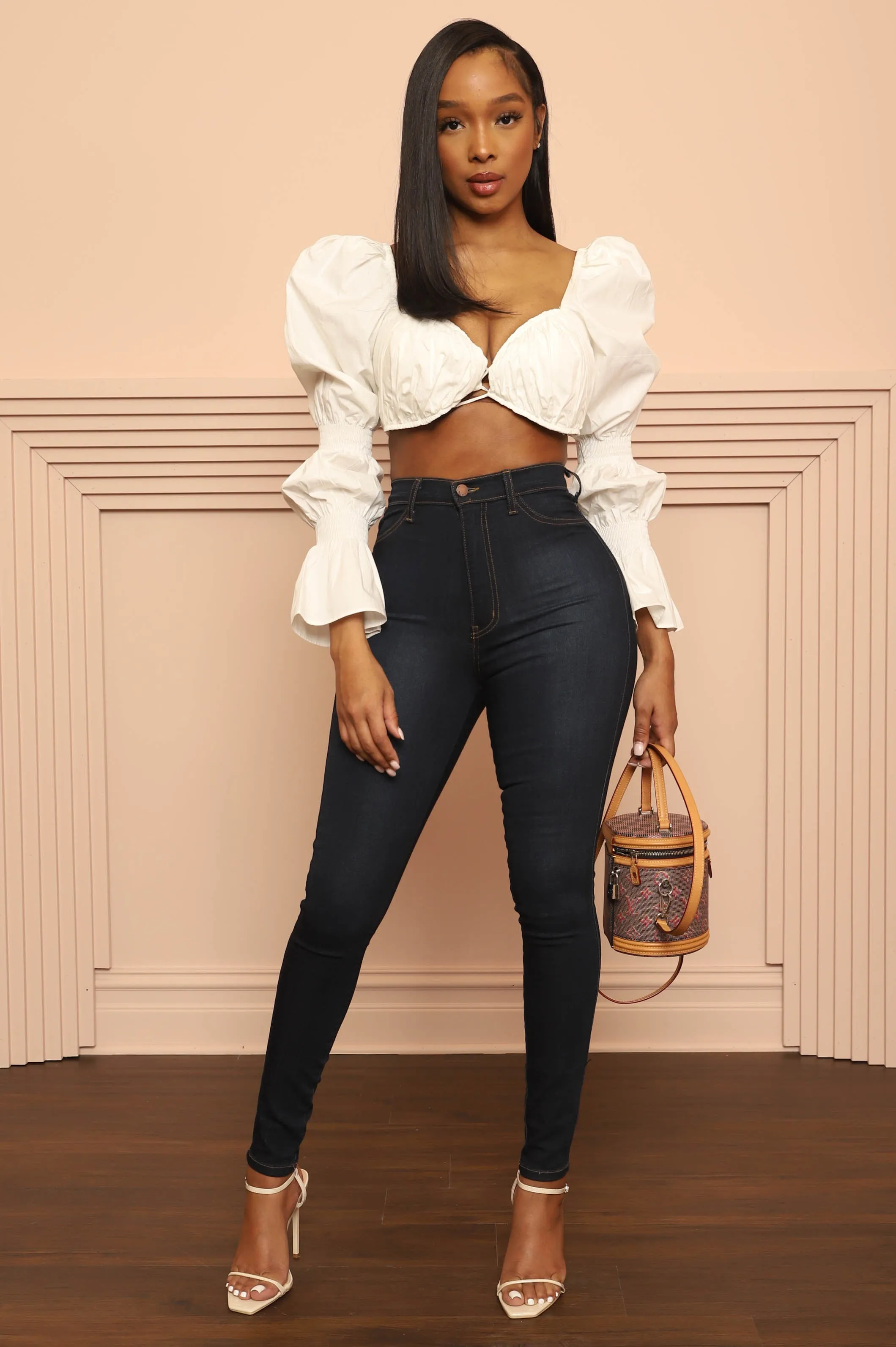 All About You Tie Up Crop Top - Off White
