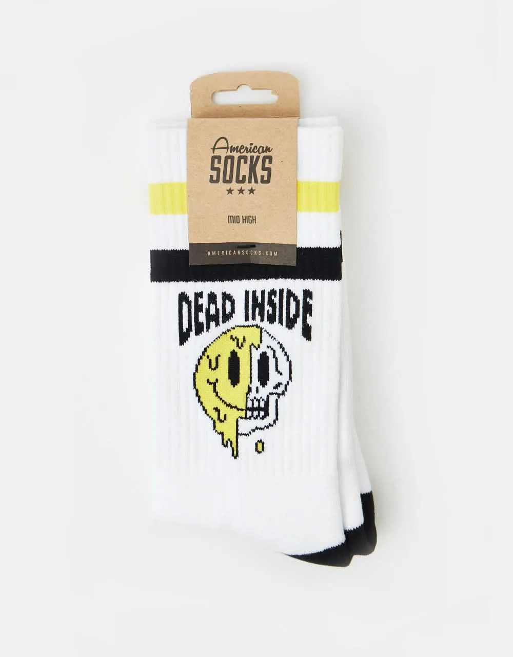 American Socks Dead Inside Socks - White