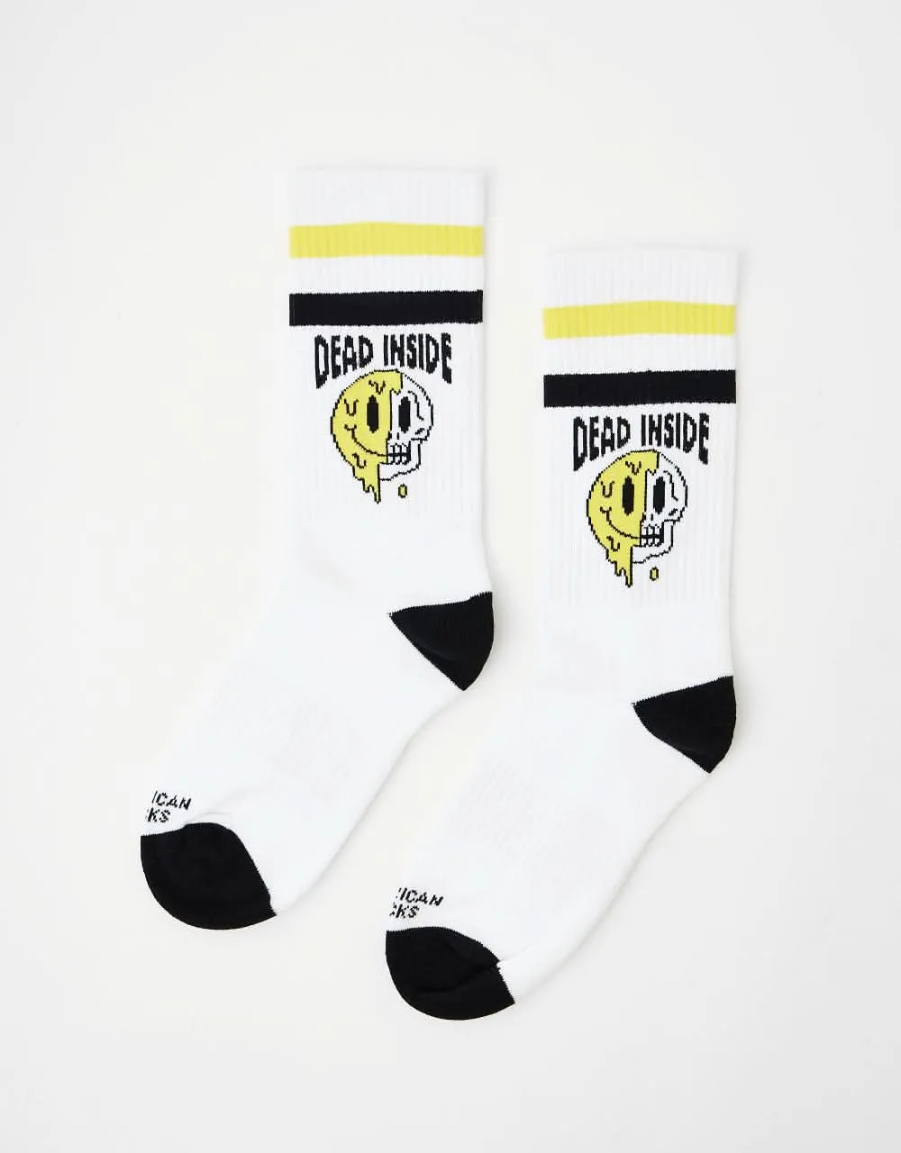 American Socks Dead Inside Socks - White