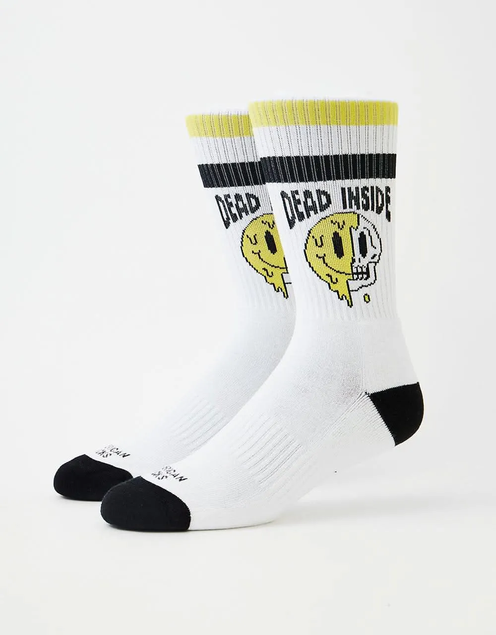 American Socks Dead Inside Socks - White