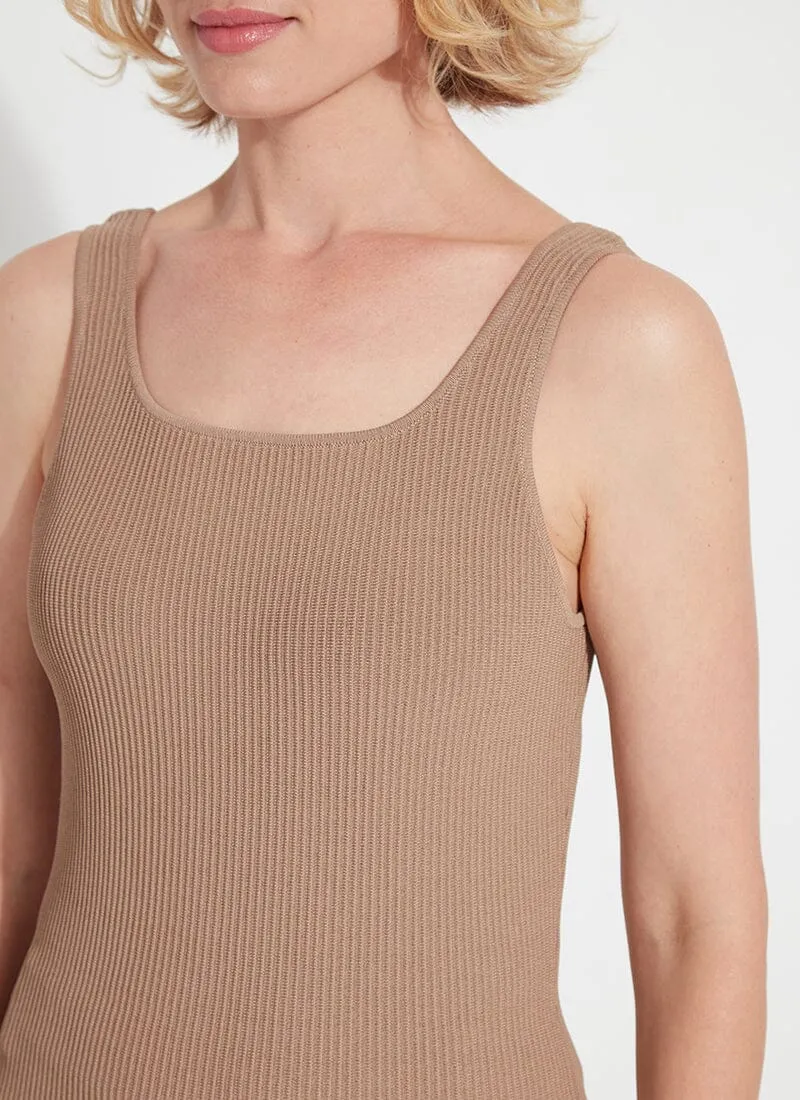 Avril Sculpting Tank in tanned by Lysse