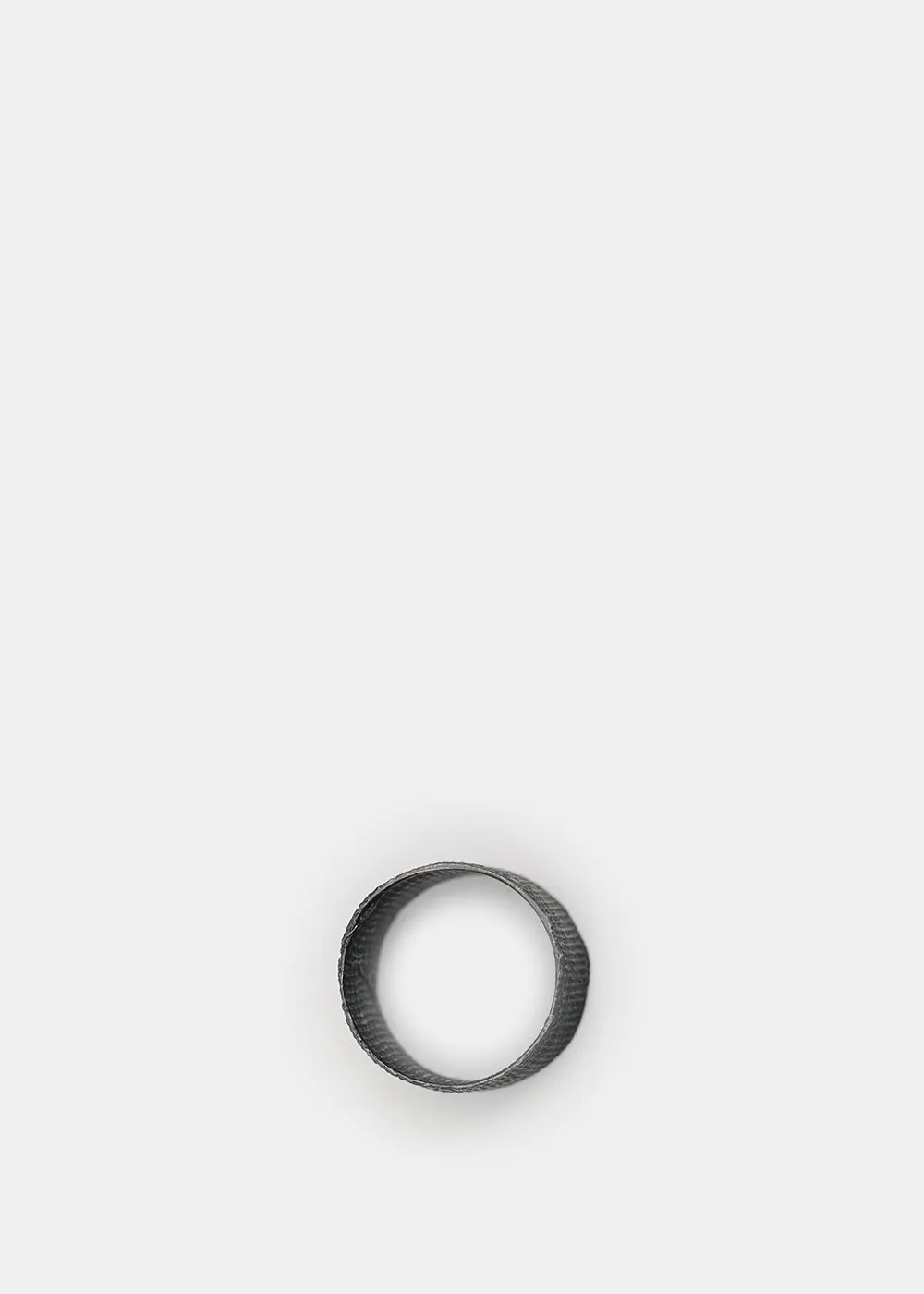 Black Burned Bandage Ring