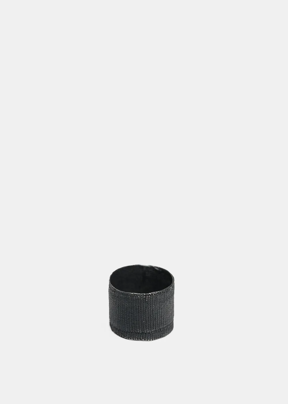 Black Burned Bandage Ring