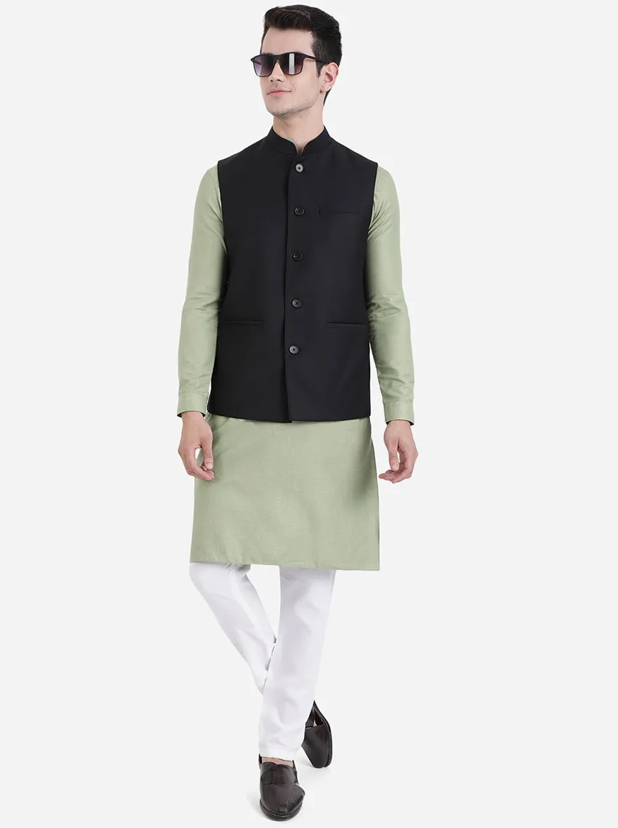 Black Checked Modi Jacket | JadeBlue
