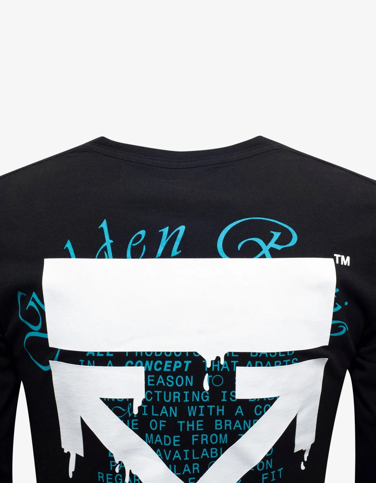 Black Dripping Arrows Print Long Sleeve T-Shirt -