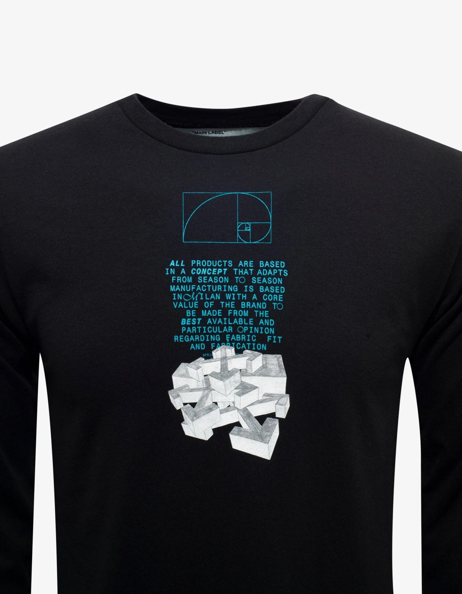 Black Dripping Arrows Print Long Sleeve T-Shirt -