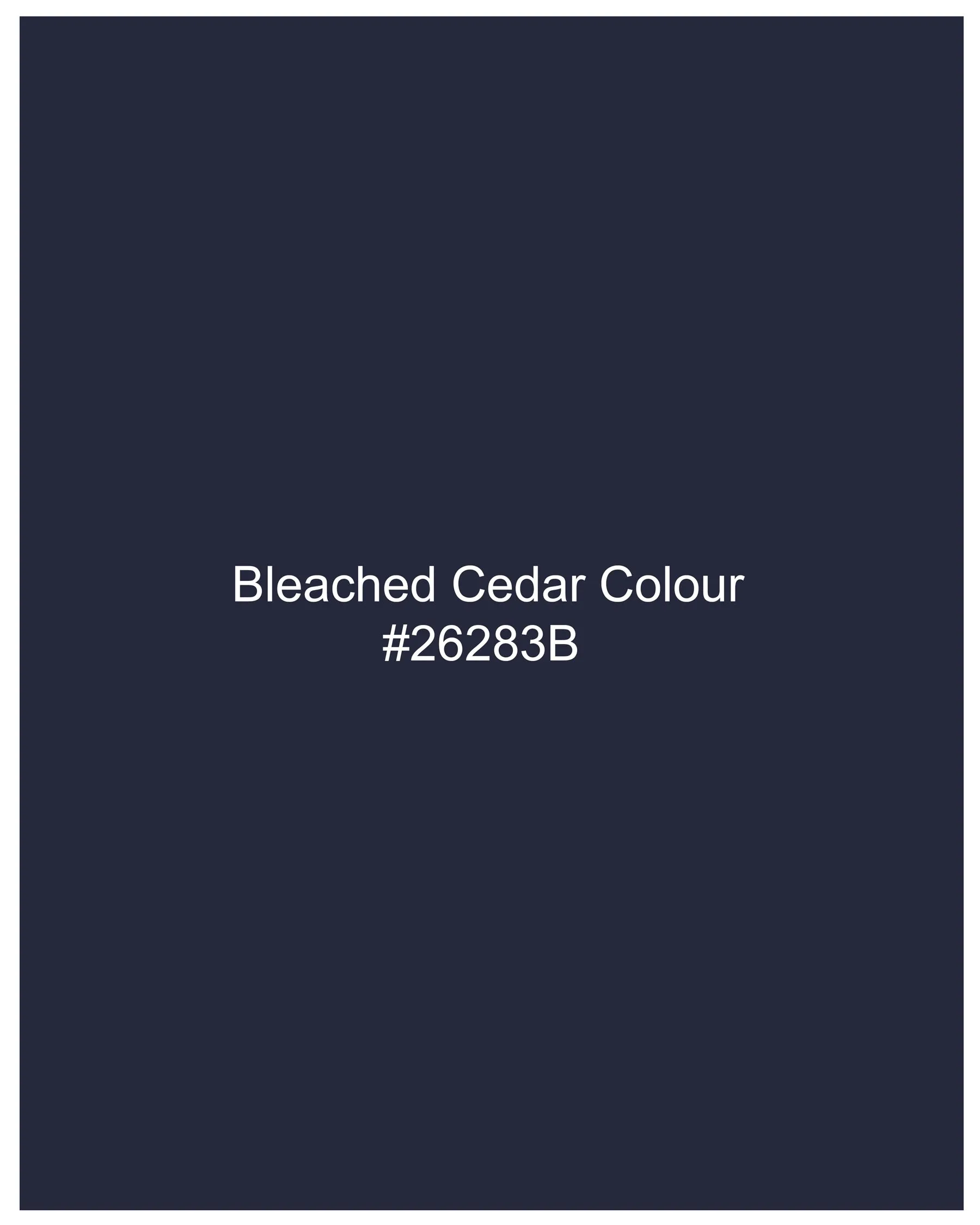 Bleached Cedar Blue Double Breasted Black Lapel Designer Blazer