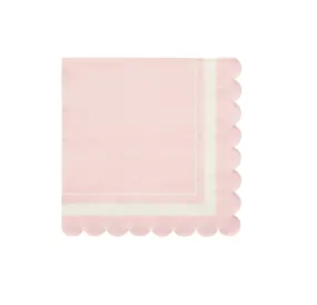 Blush Scalloped Cocktail Napkin