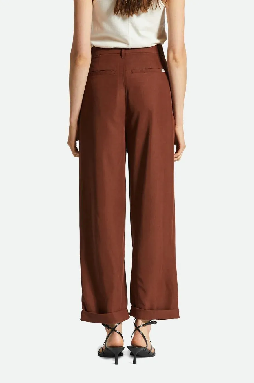 BRIXTON Women's Victory Trouser Pant Sepia