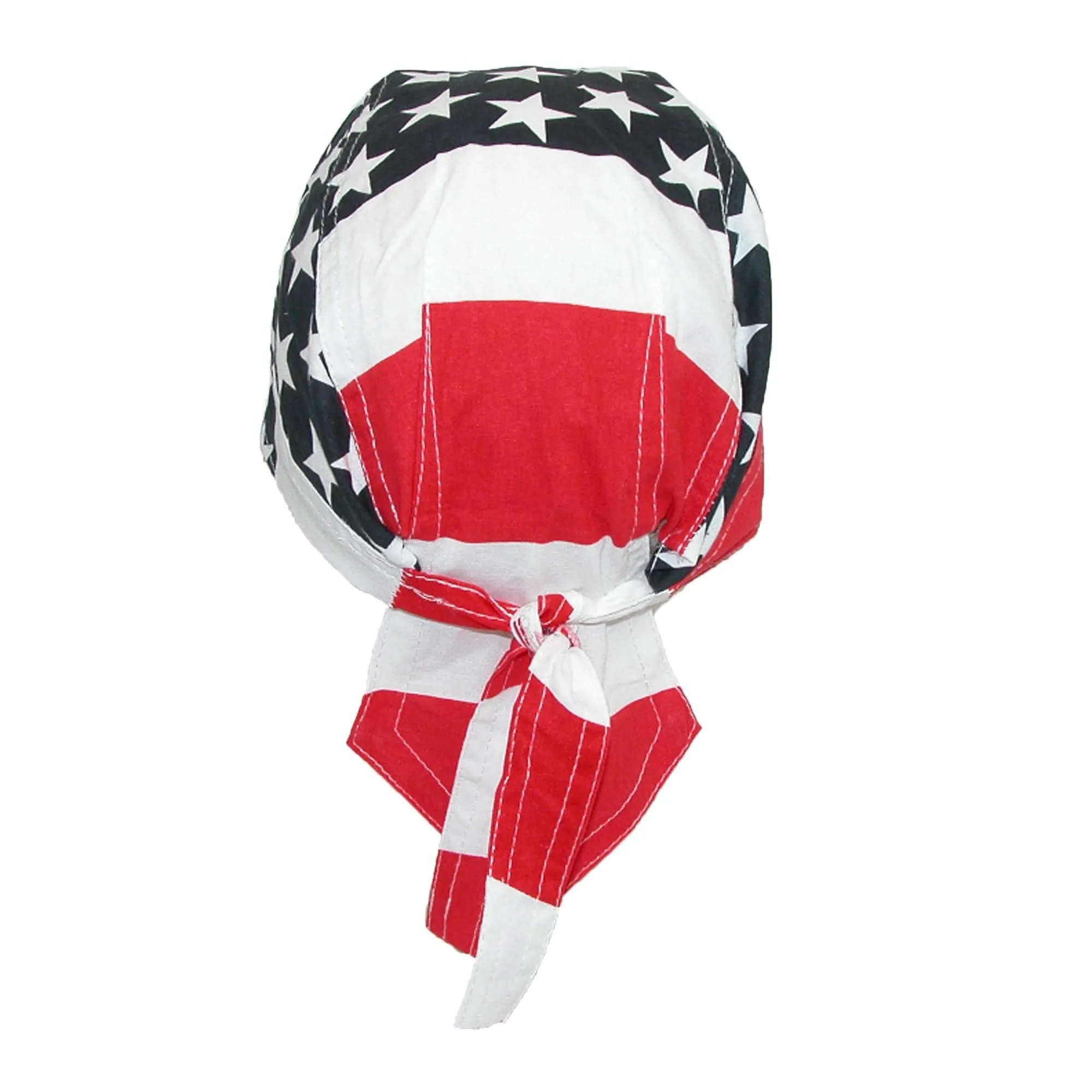 CTM® Men's Cotton American Flag Do Rag Cap