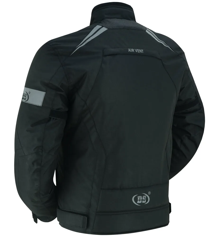 Daniel Smart Flight Wings - Black Textile Motorcycle Jacket for Men