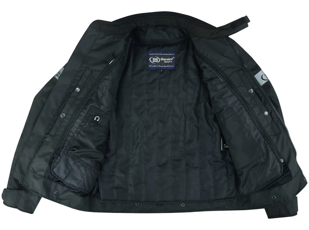 Daniel Smart Flight Wings - Black Textile Motorcycle Jacket for Men