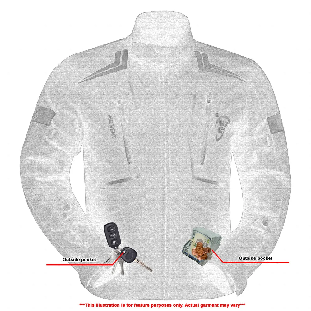 Daniel Smart Flight Wings - Black Textile Motorcycle Jacket for Men