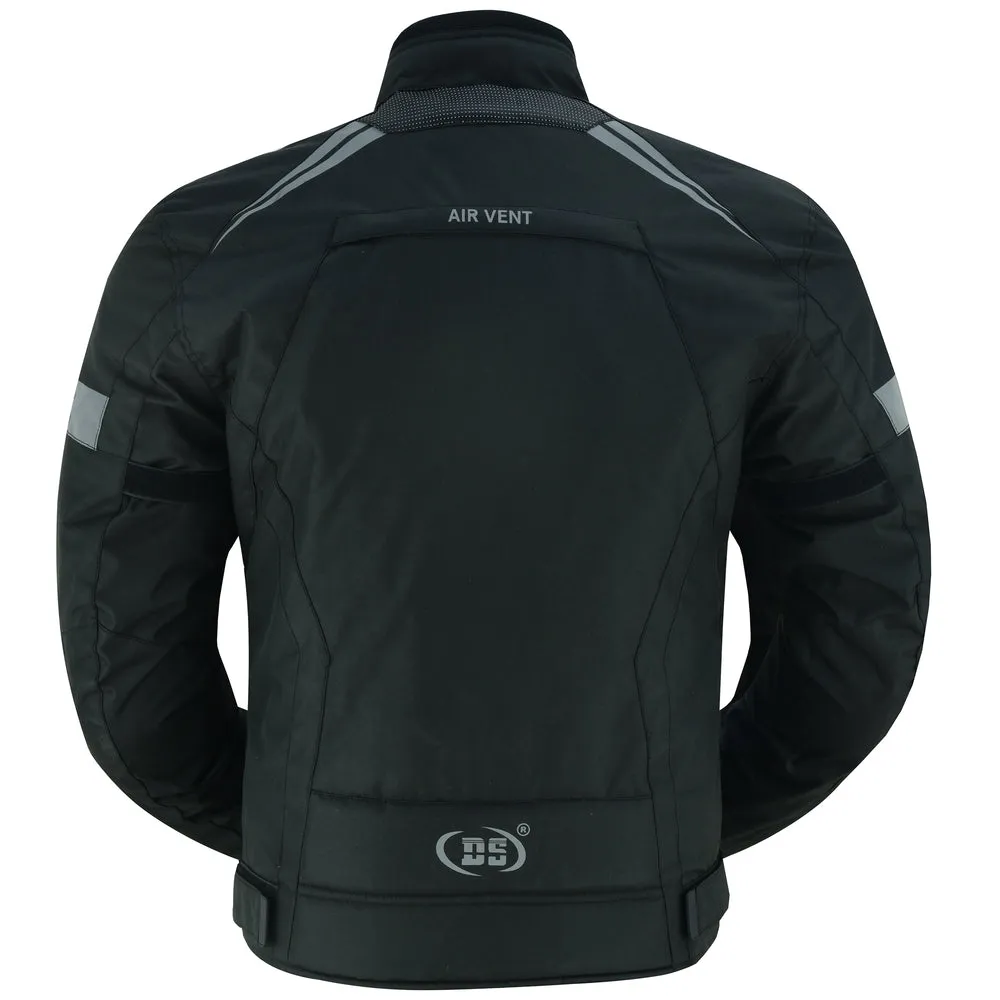 Daniel Smart Flight Wings - Black Textile Motorcycle Jacket for Men