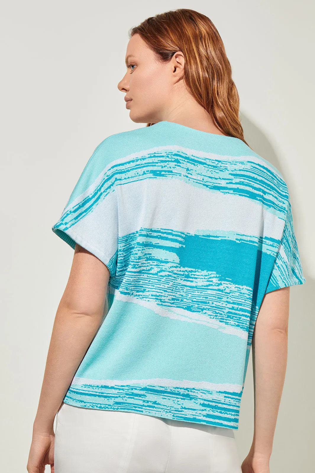 Dolman Sleeve Tunic - Jacquard Soft Knit