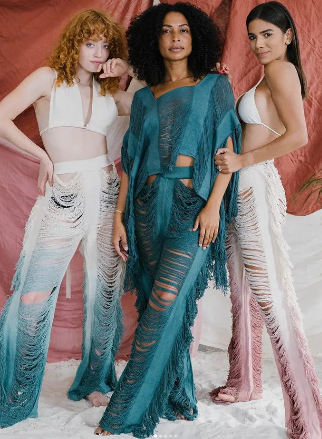 EMERALD OMBRE ALAÏA PANTS   TOP