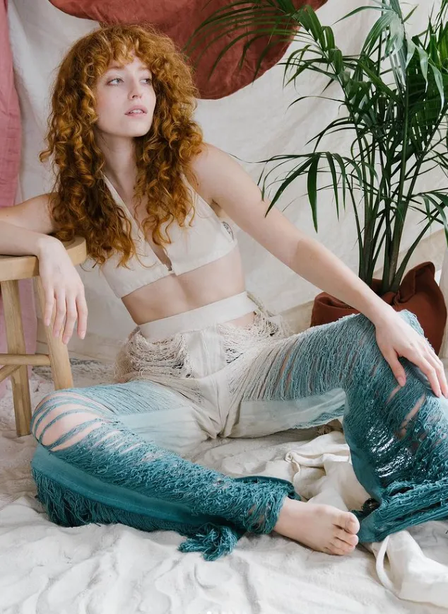 EMERALD OMBRE ALAÏA PANTS   TOP