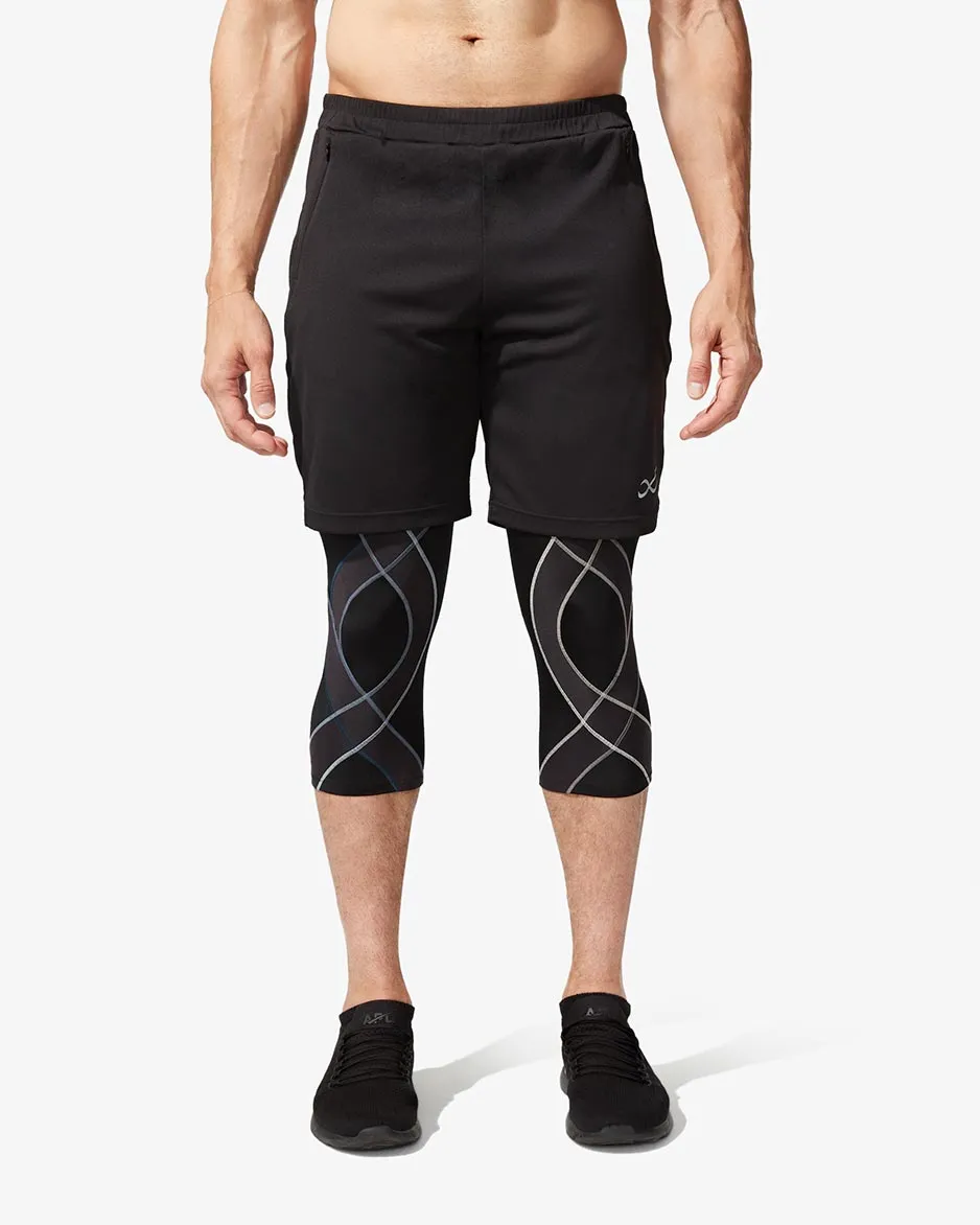 Endurance Generator Joint & Muscle Support 3/4 Compression Tight: Men's Black/Gradient Moroccan Blue