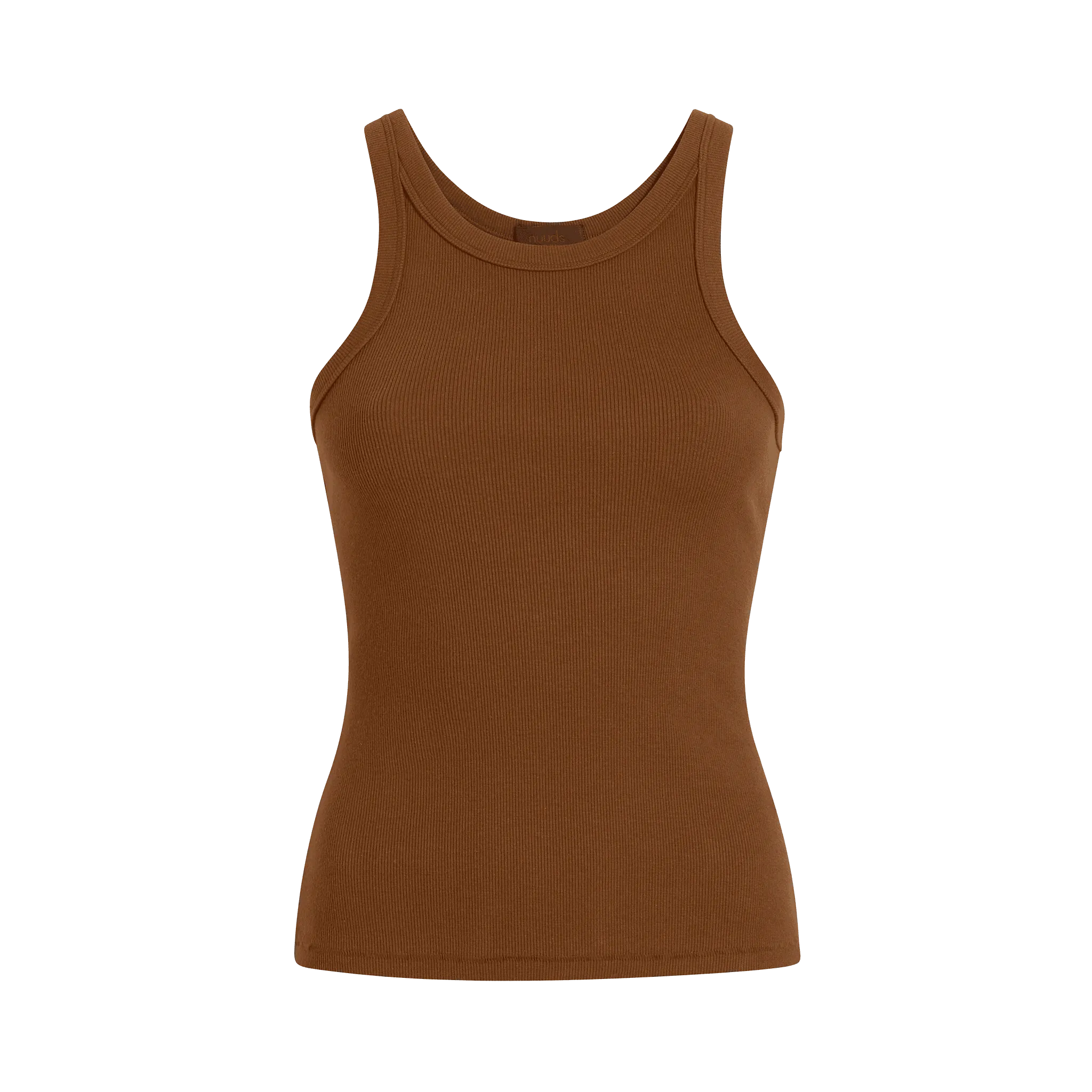 Essential Rib Tank Top | Chocolate