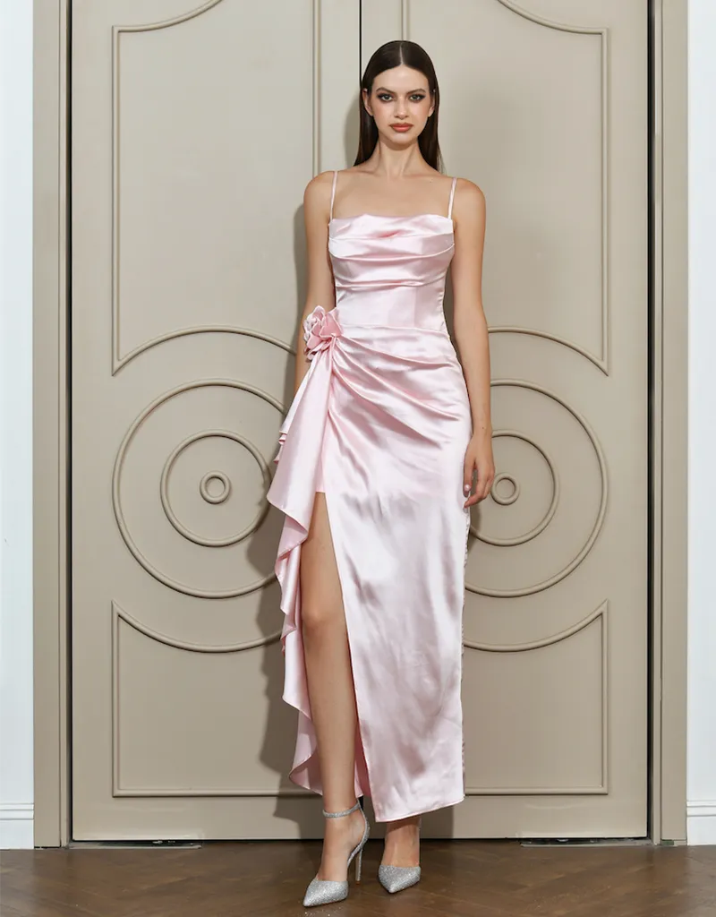 FERN STRAPLESS ROSETTE MAXI B67D44S