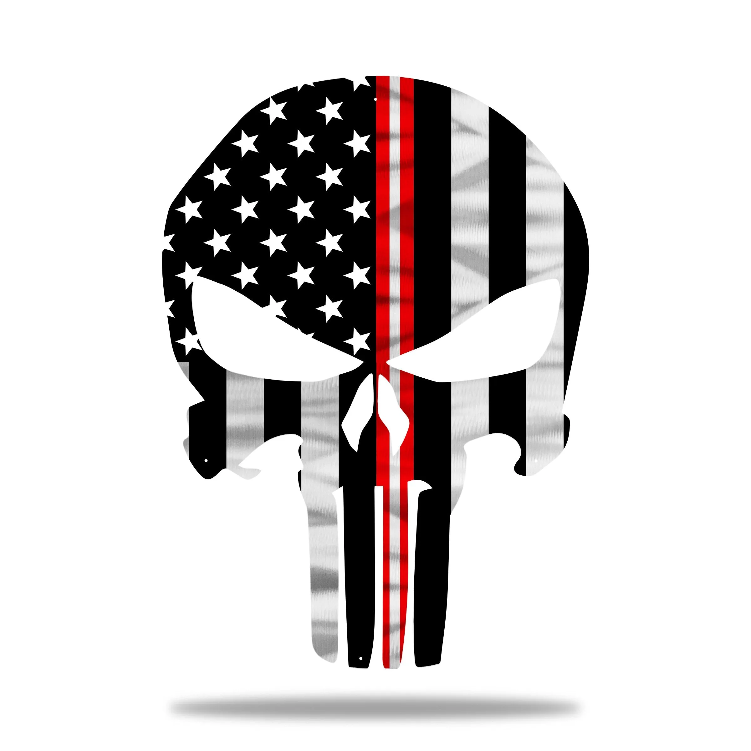 Firefighter Punisher Skull American Flag