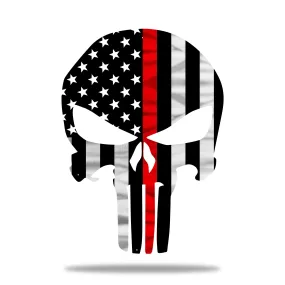 Firefighter Punisher Skull American Flag