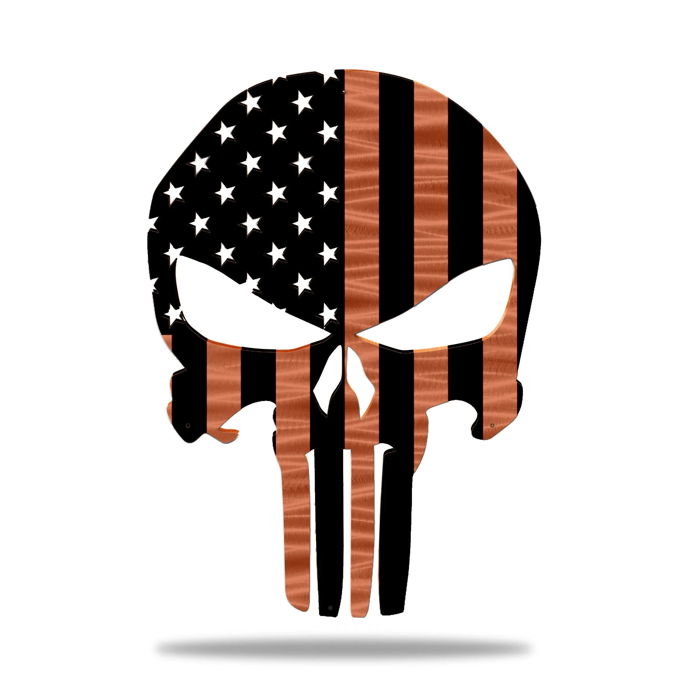 Firefighter Punisher Skull American Flag