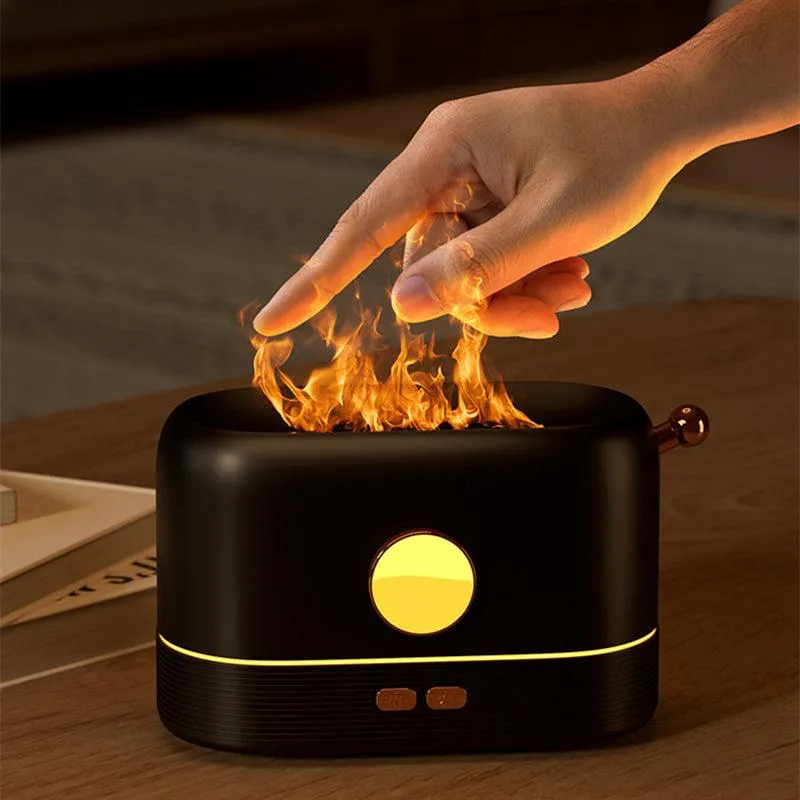 Flame Humidifier: 2-in-1 Fragrance Diffuser & Night Light