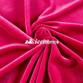 Fuchsia Poly Spandex 4 Way Stretch Velvet Fabric/ super Soft
