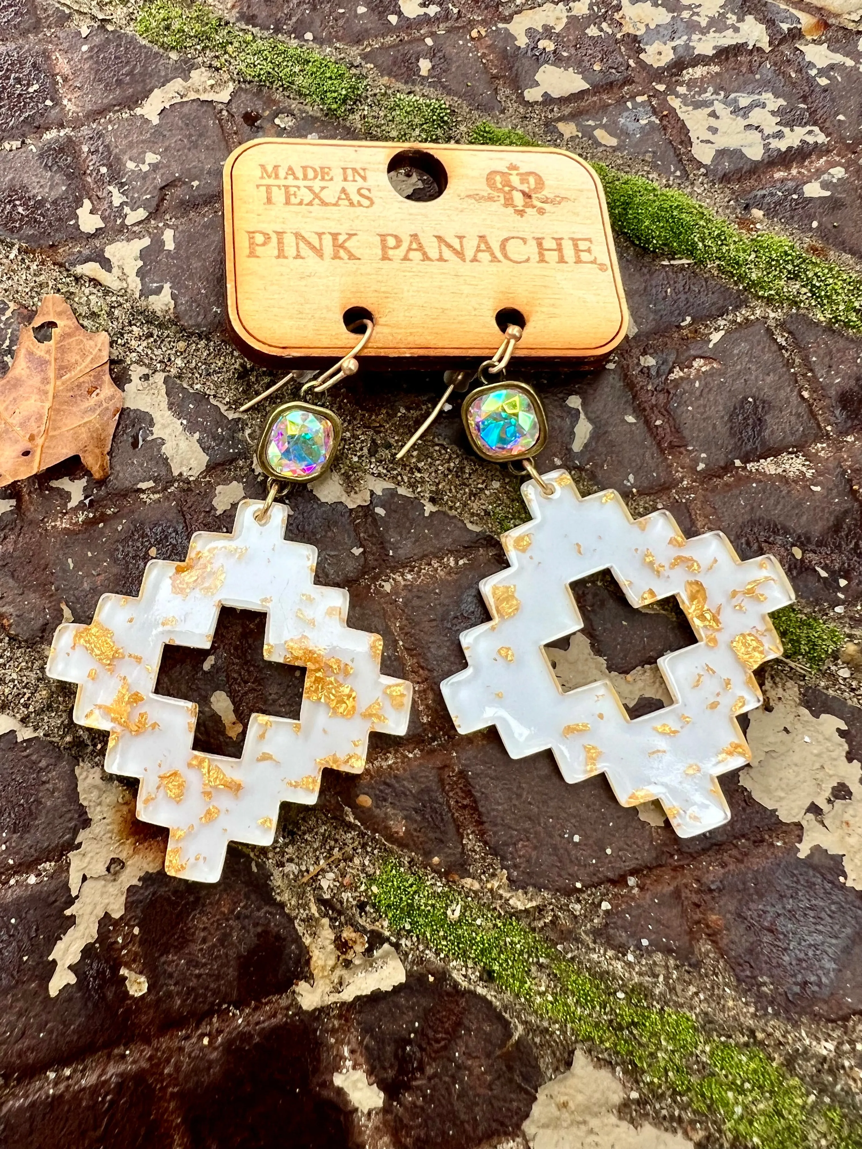 Golden Aztec Goddess Earrings