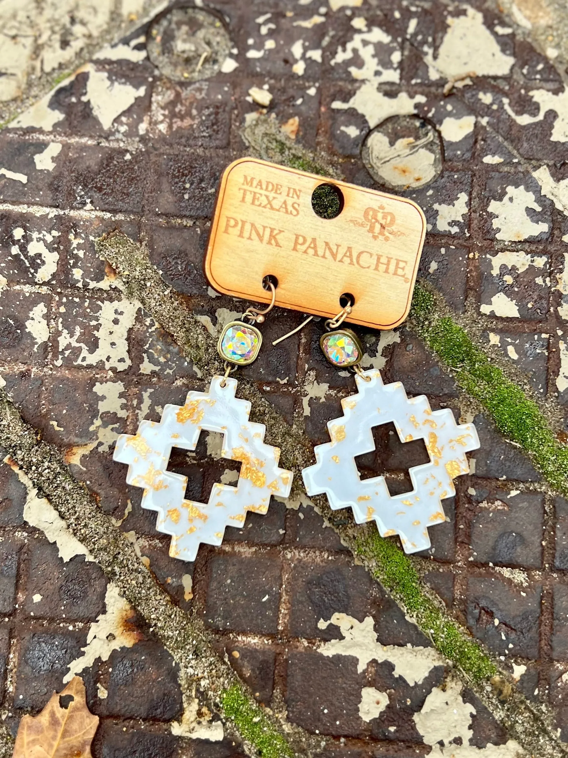 Golden Aztec Goddess Earrings