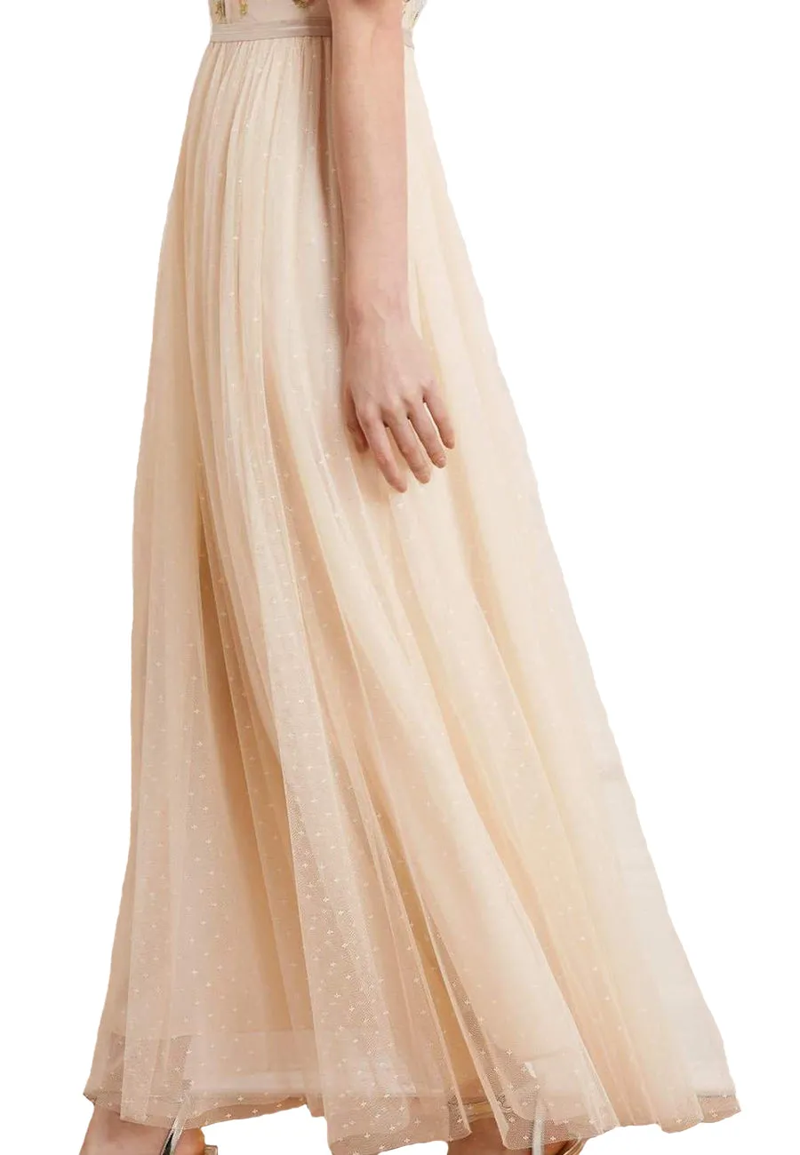 Ivory Emma Ditsy Tulle Maxi Dress