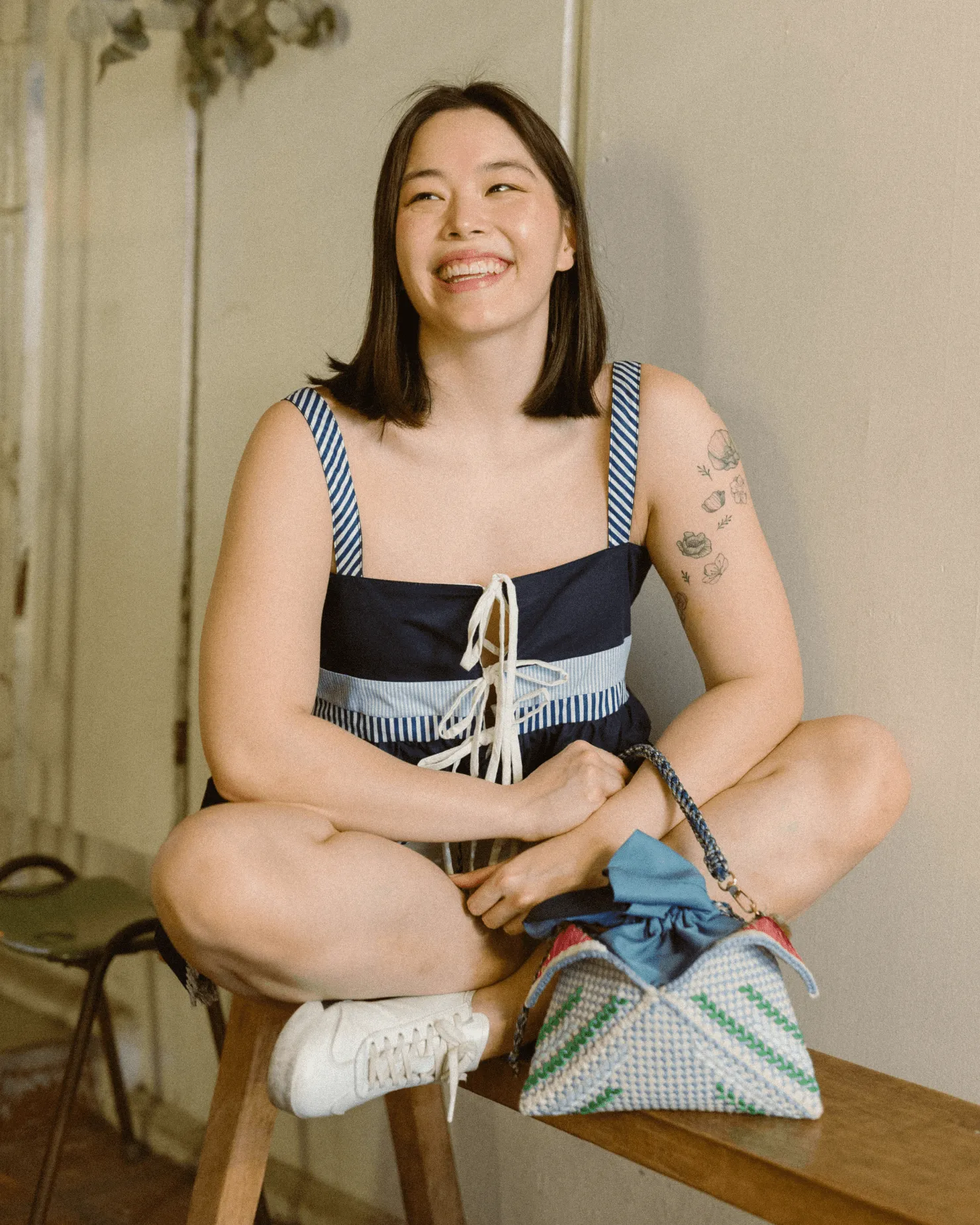 Malagos Drawstring Bag Navy