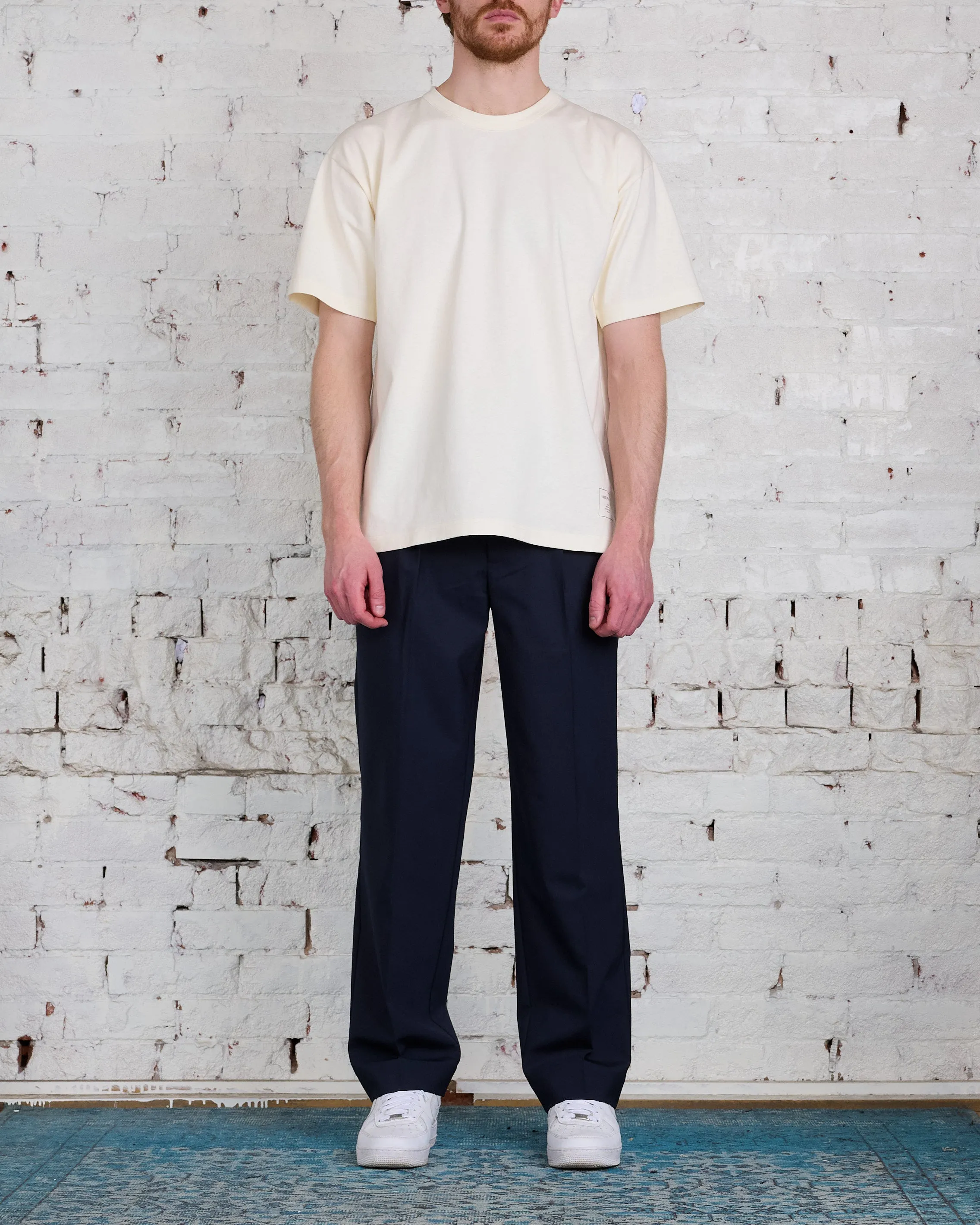 Norse Projects Benn Light Wool Pleated Pant Dark Navy