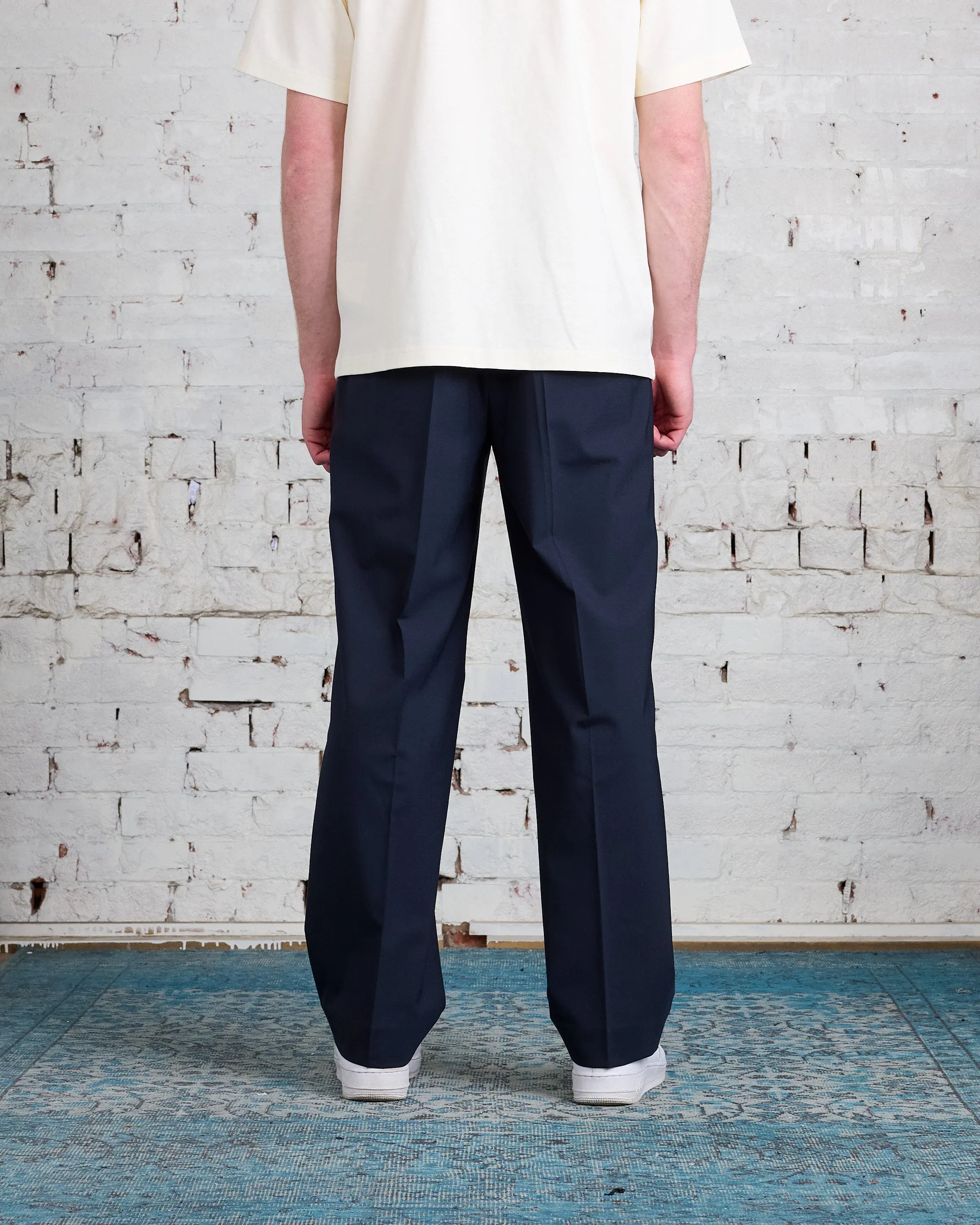 Norse Projects Benn Light Wool Pleated Pant Dark Navy