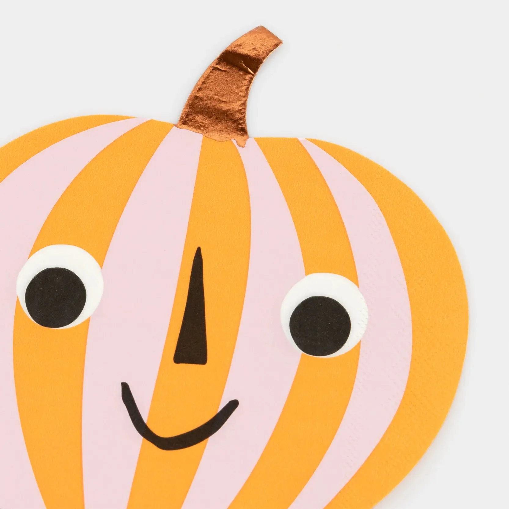 Pink & Orange Stripy Pumpkin Napkins