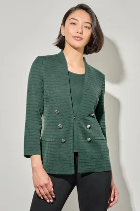 Plus Size Ottoman Stitch Knit Jacket