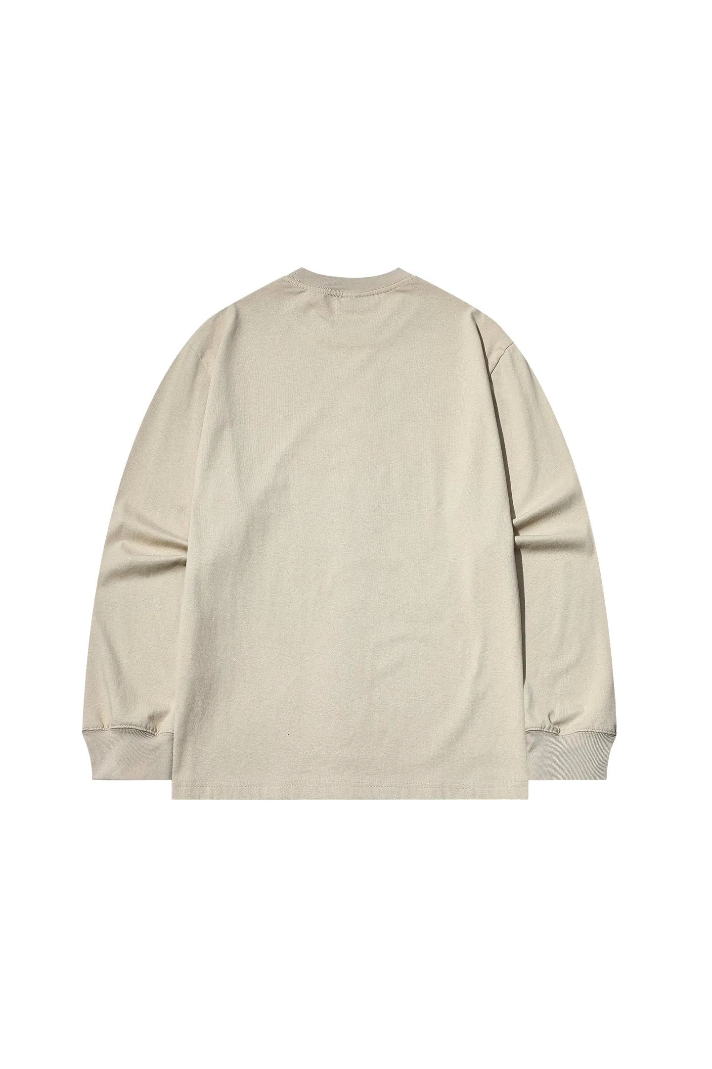Print Long-sleeved T-shirt-Khaki