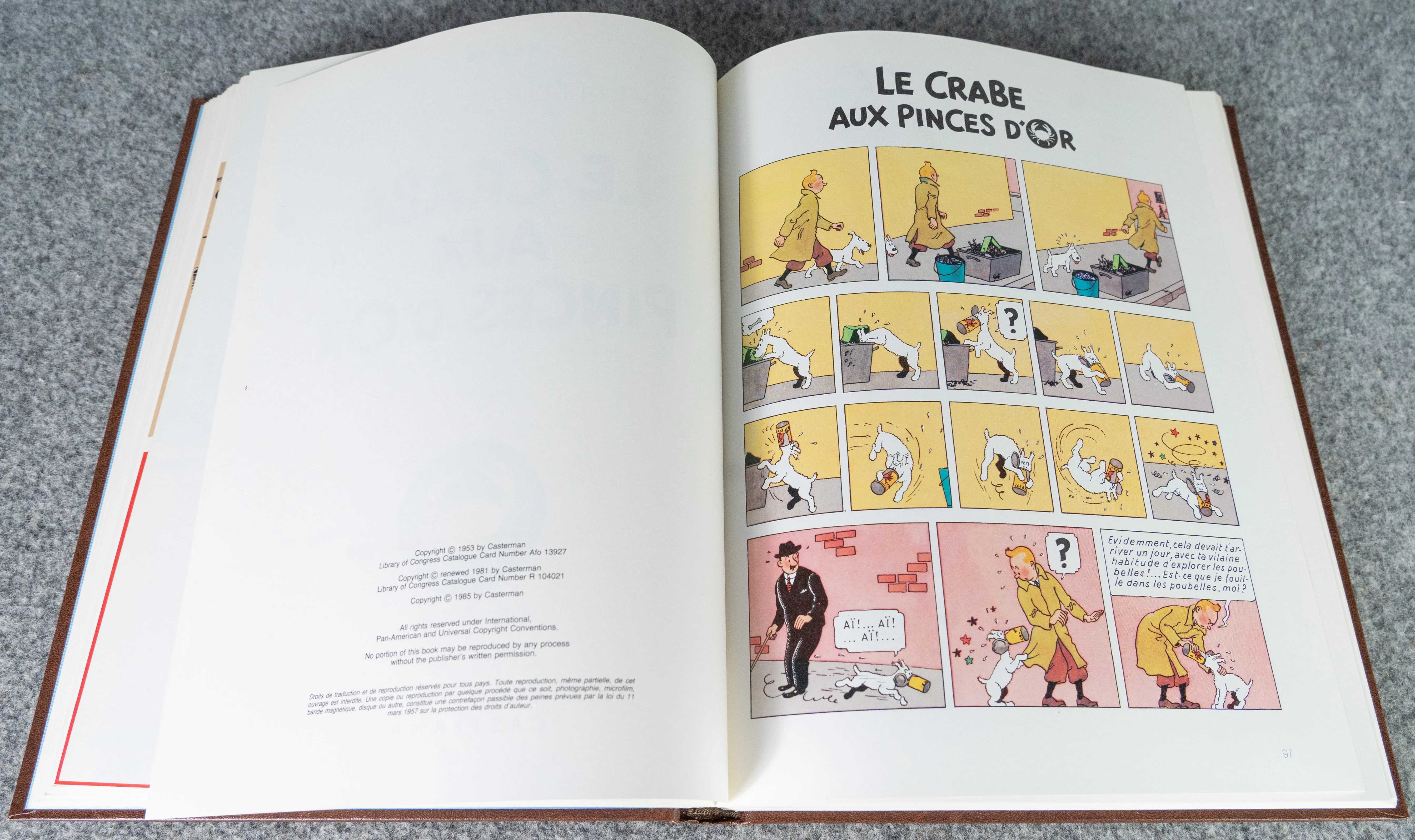 Rombaldi Tintin Volume 5 - King Ottokar's Sceptre, The Crab with the Golden Claws, The Shooting Star   Q&F - 1st Edition 1985 Herge EO