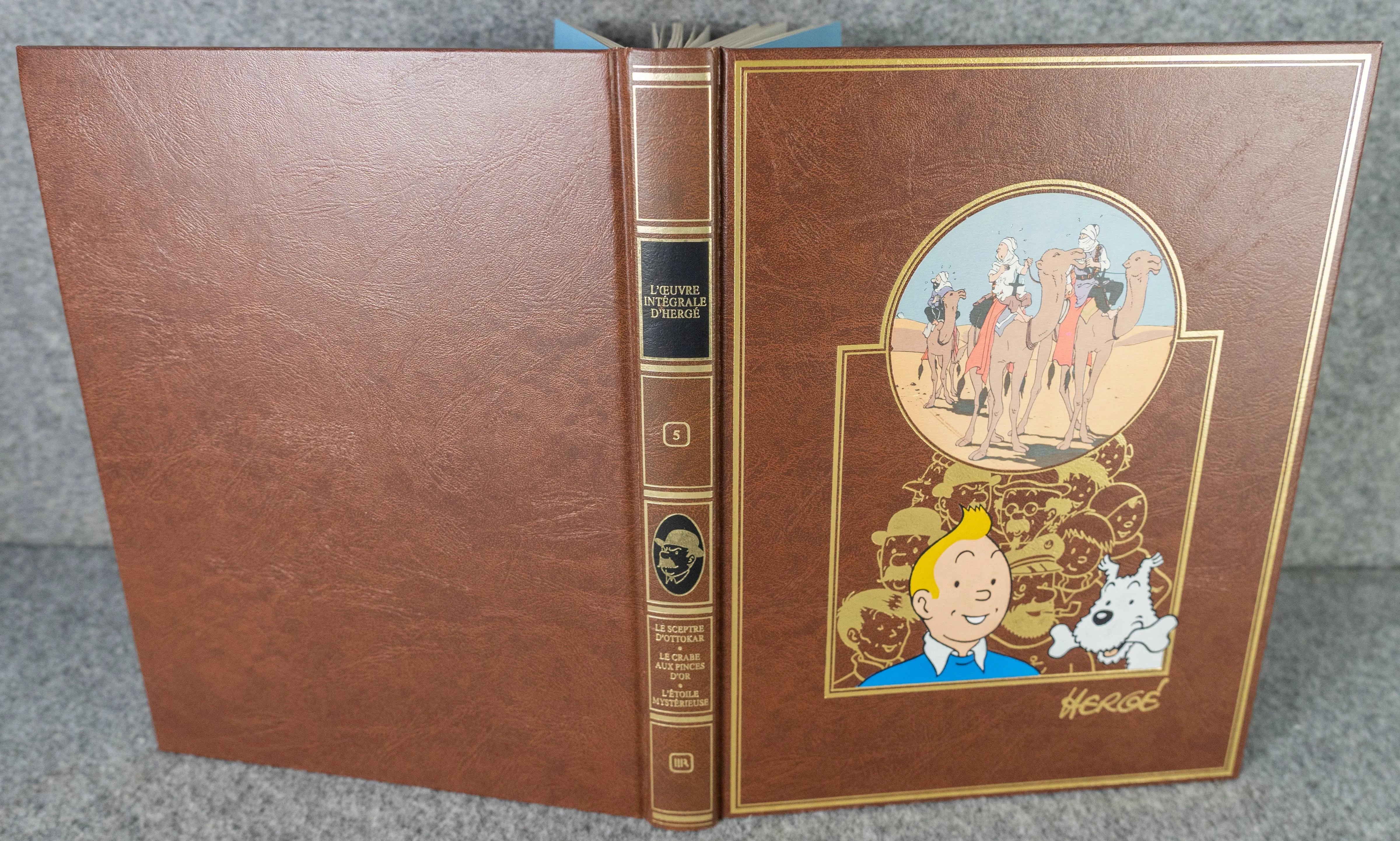 Rombaldi Tintin Volume 5 - King Ottokar's Sceptre, The Crab with the Golden Claws, The Shooting Star   Q&F - 1st Edition 1985 Herge EO