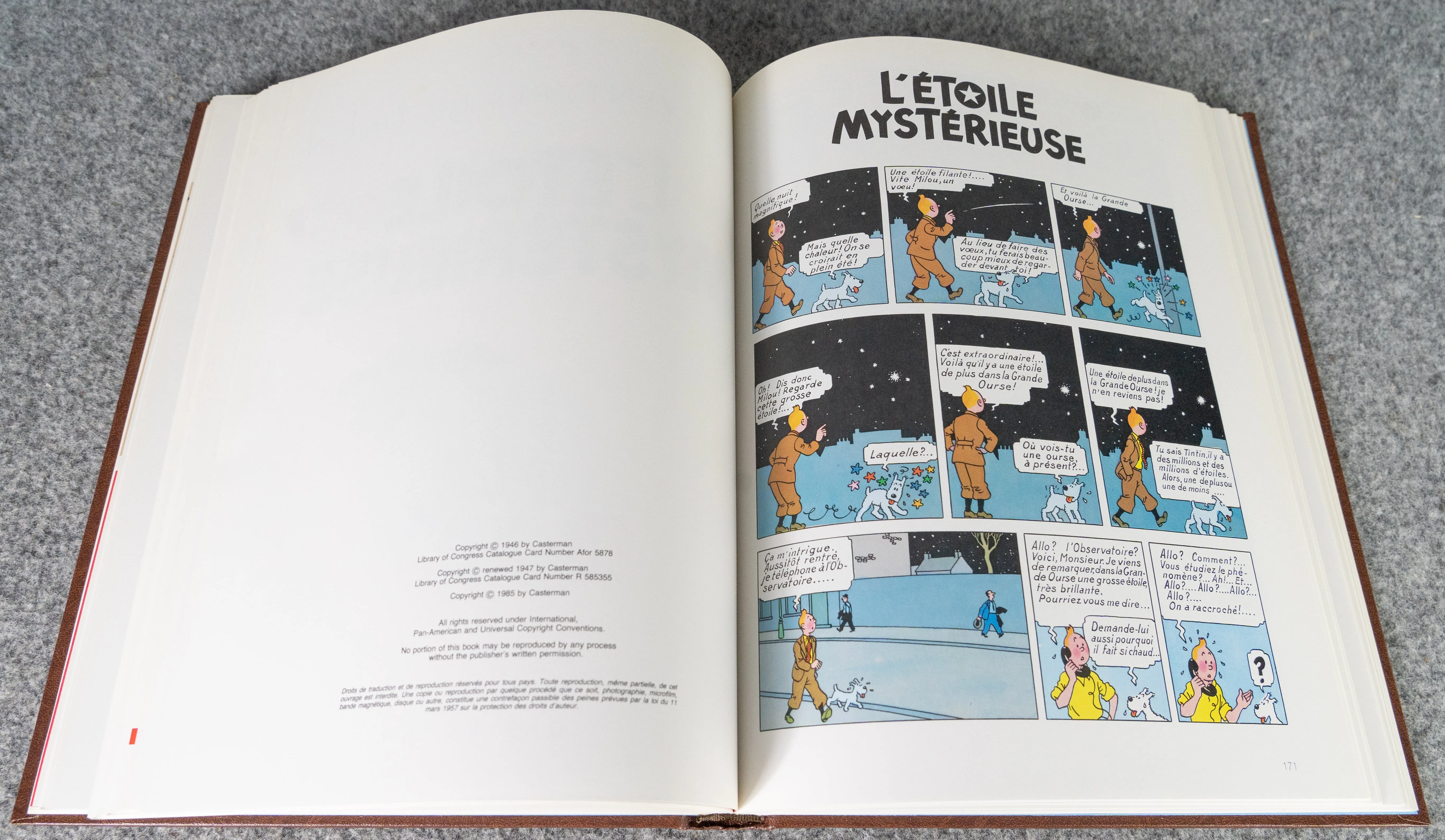 Rombaldi Tintin Volume 5 - King Ottokar's Sceptre, The Crab with the Golden Claws, The Shooting Star   Q&F - 1st Edition 1985 Herge EO