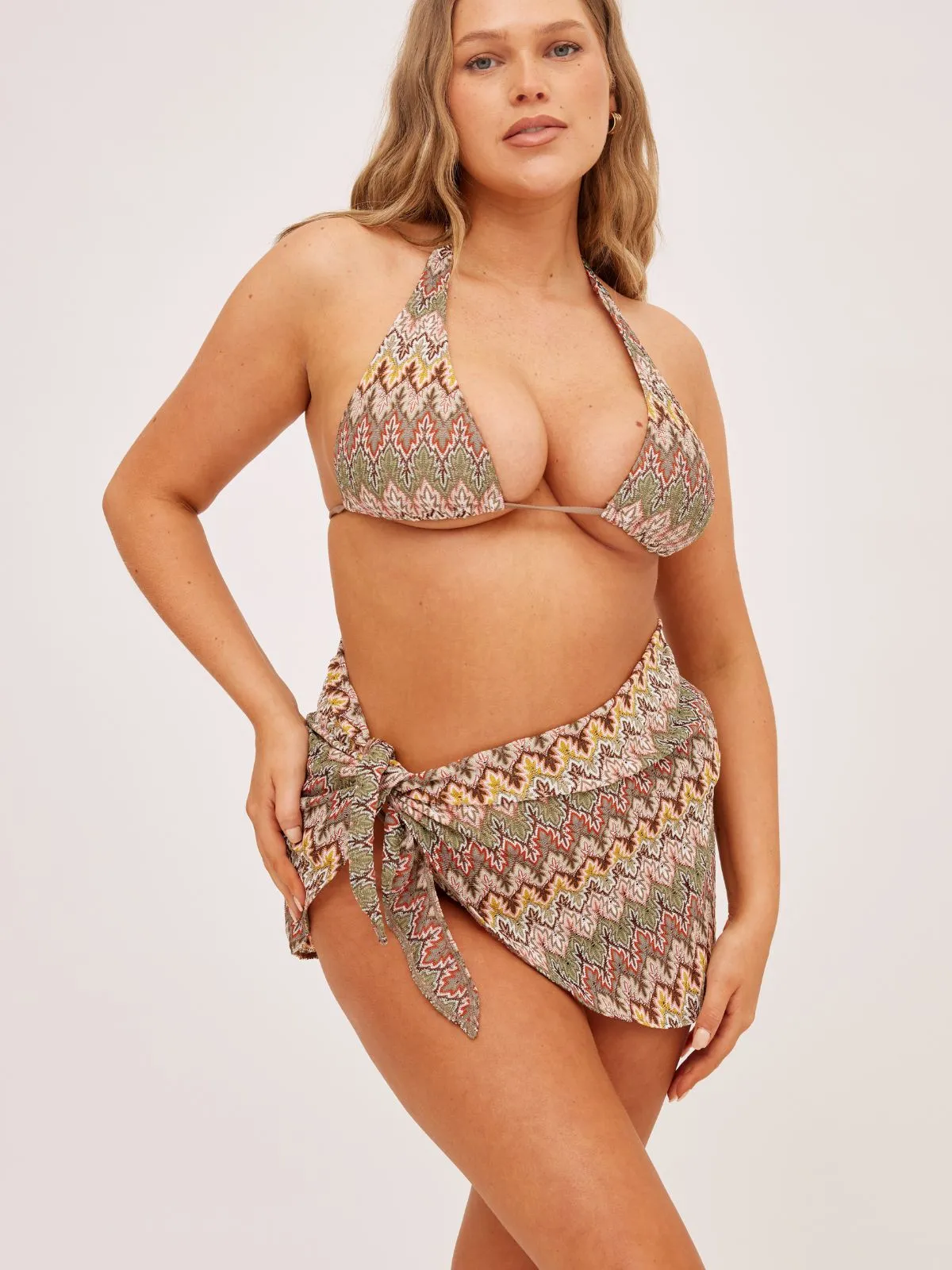 South Beach Skye Rustic Crochet Mini Sarong / Multi