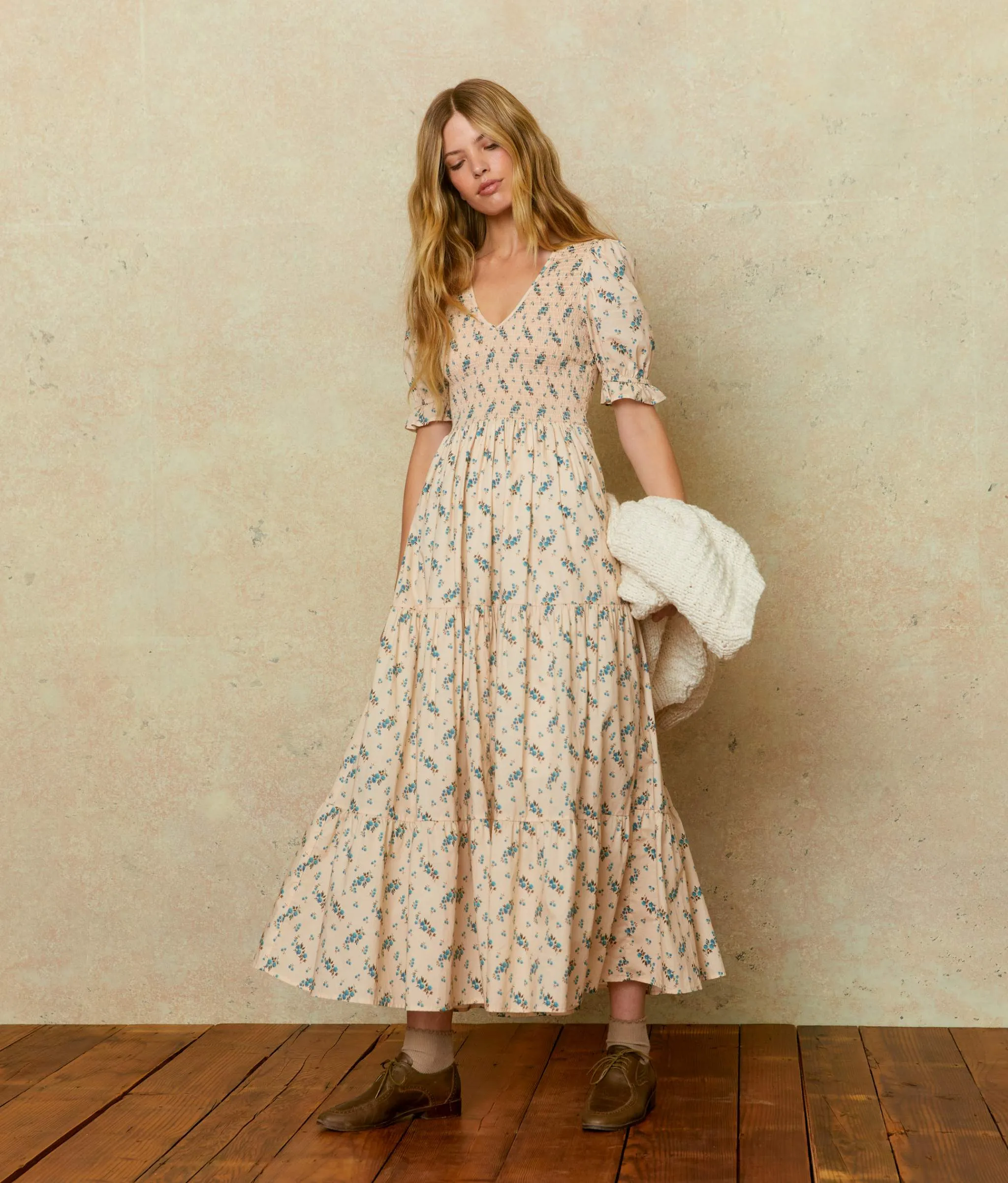 The Brooklyn Dress Petites | Mums Ditsy Cream