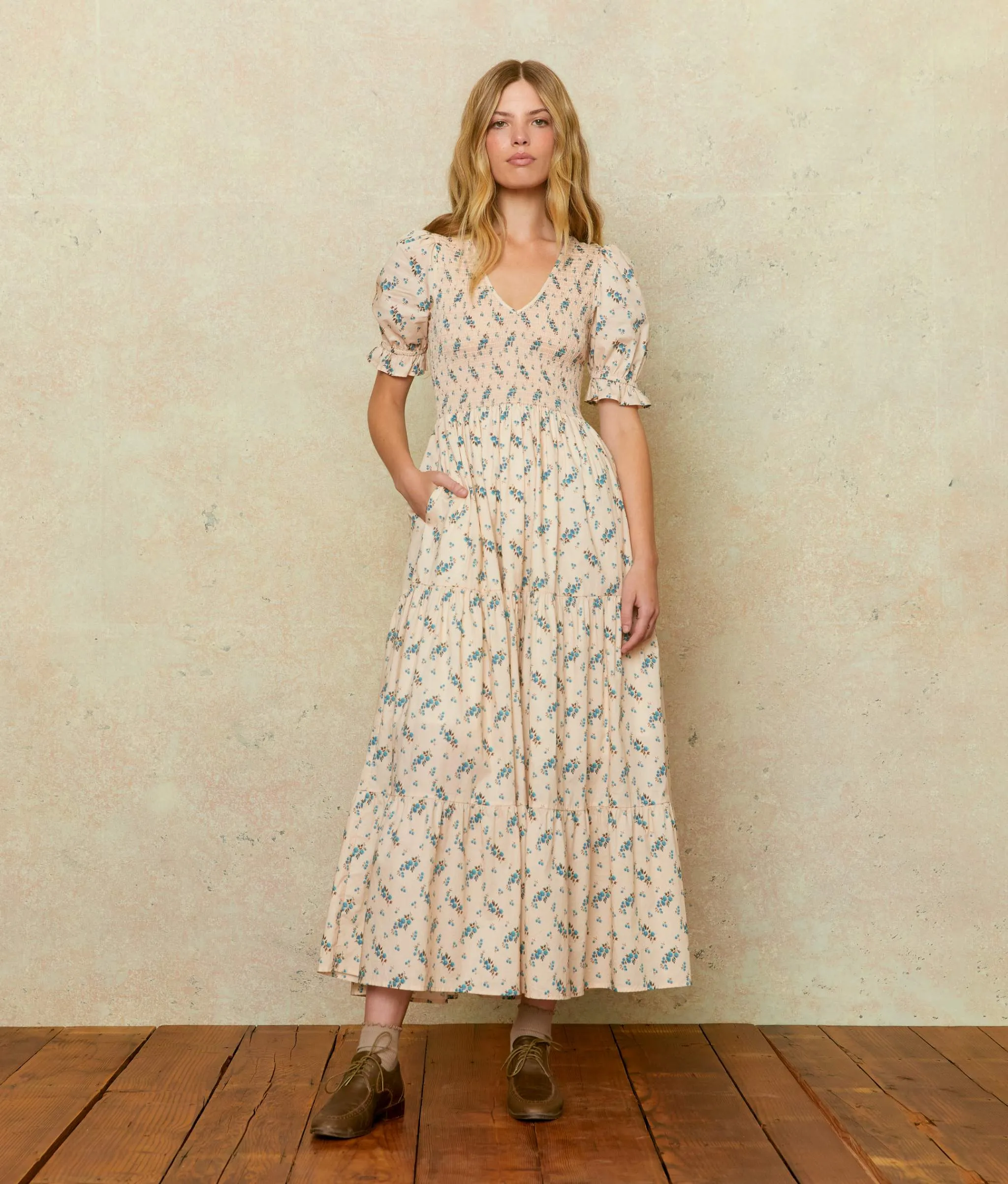 The Brooklyn Dress Petites | Mums Ditsy Cream