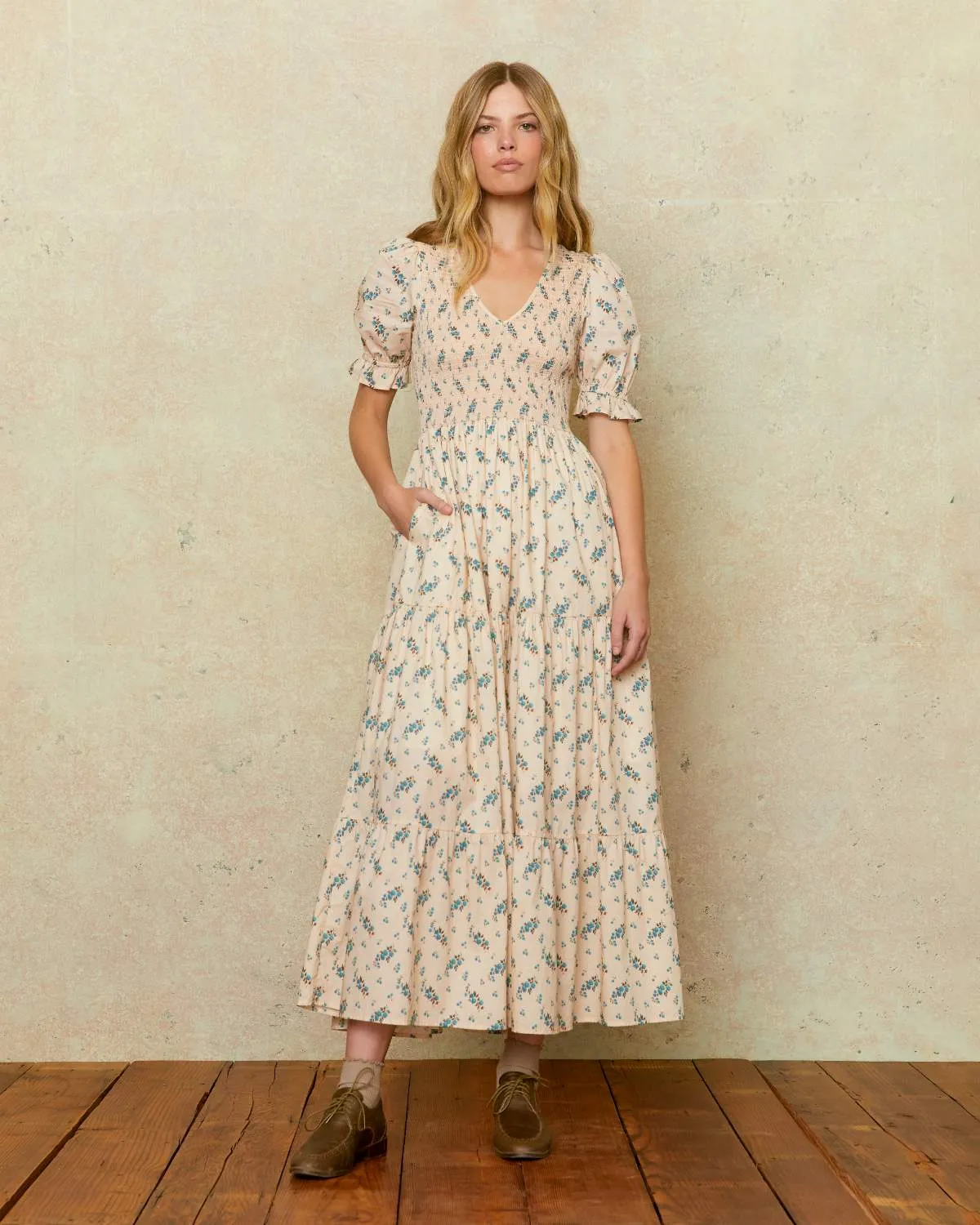 The Brooklyn Dress Petites | Mums Ditsy Cream
