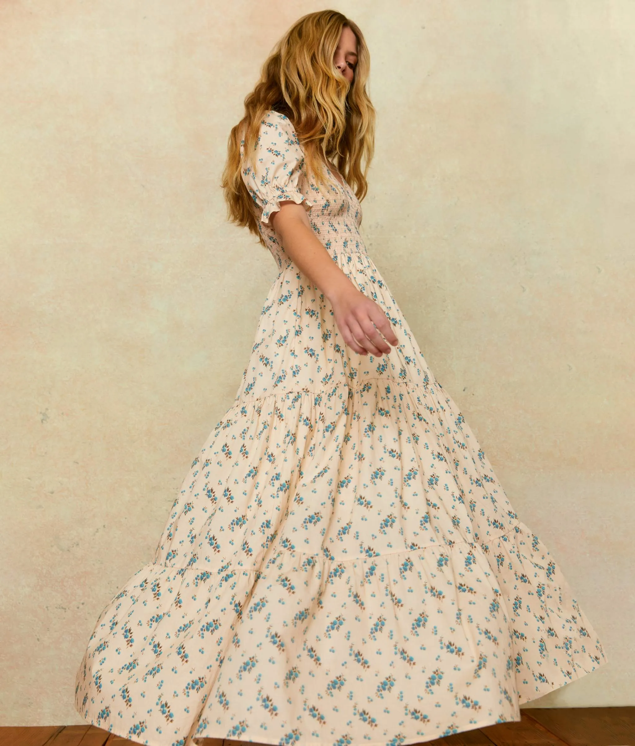 The Brooklyn Dress Petites | Mums Ditsy Cream